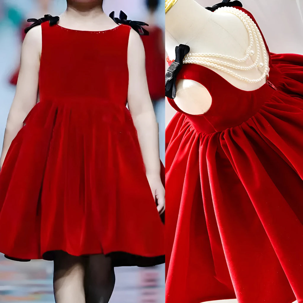 Wine red girls tulle tutu dress princess style linen blend with layered skirt