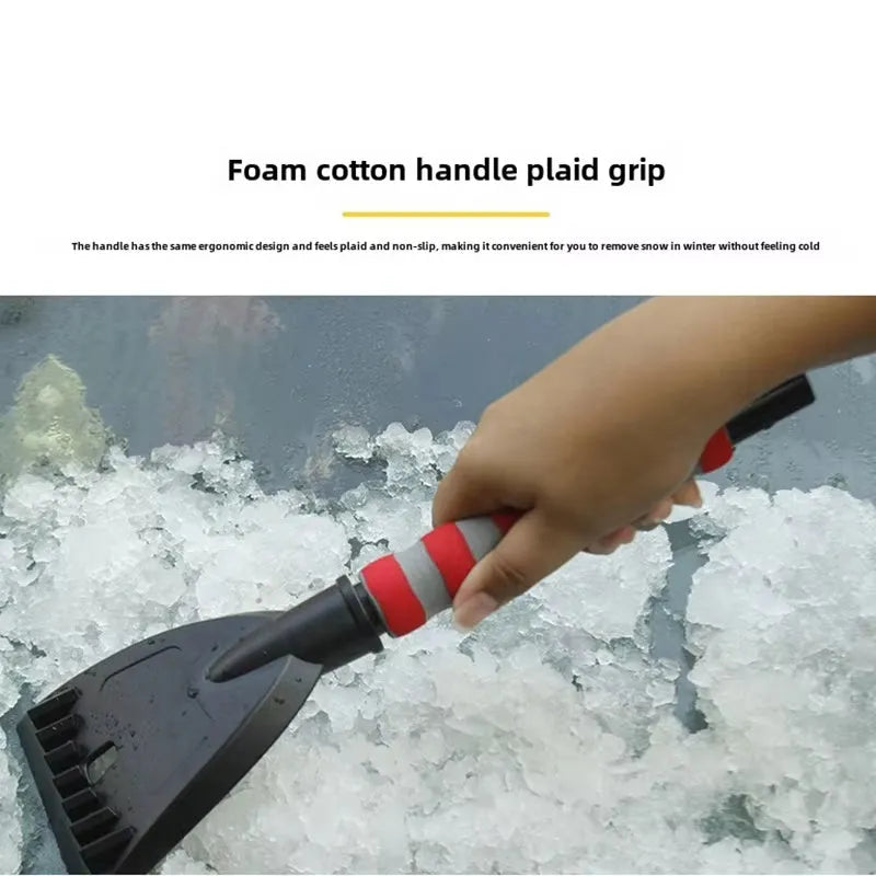 2-in-1 detachable car snow brush and ice scraper with foam grip handle and dense PP bristles