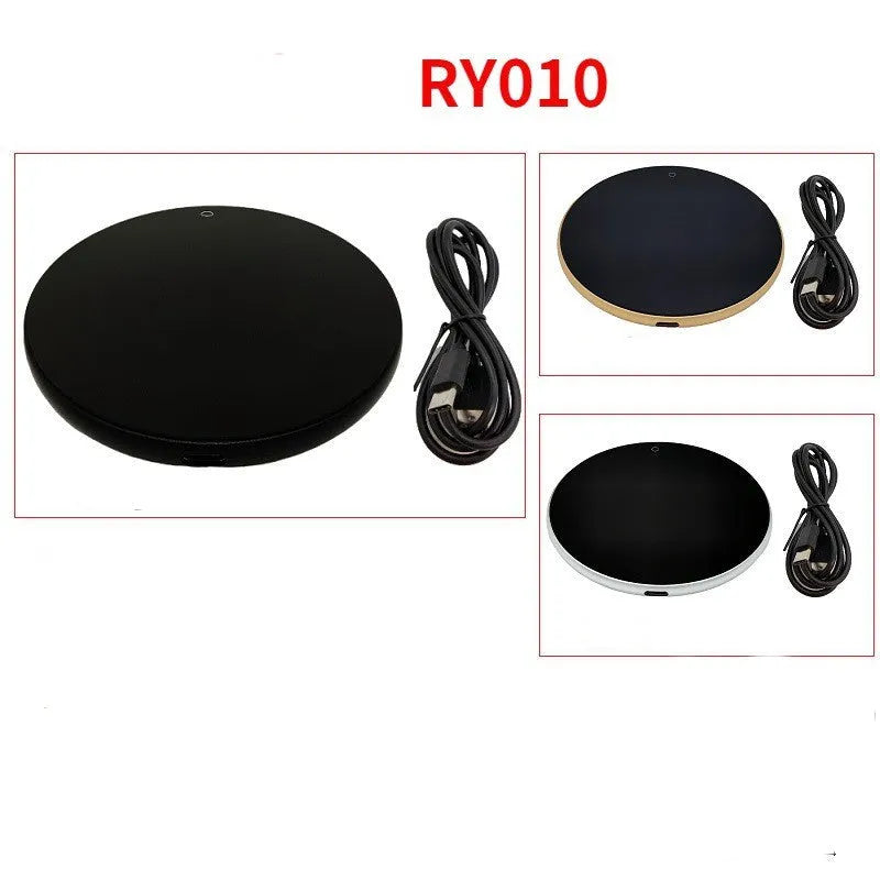 USB heating coaster with temperature adjustment in black silver red or gold colours