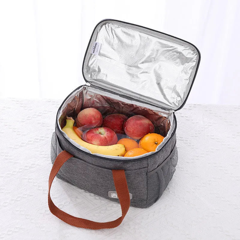 Crossbody insulation picnic cooler bag with shoulder strap in Oxford cloth material