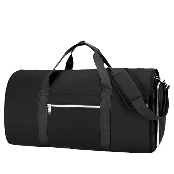 Oxford cloth sports bag in grey with expansion zip and wet dry separation compartment