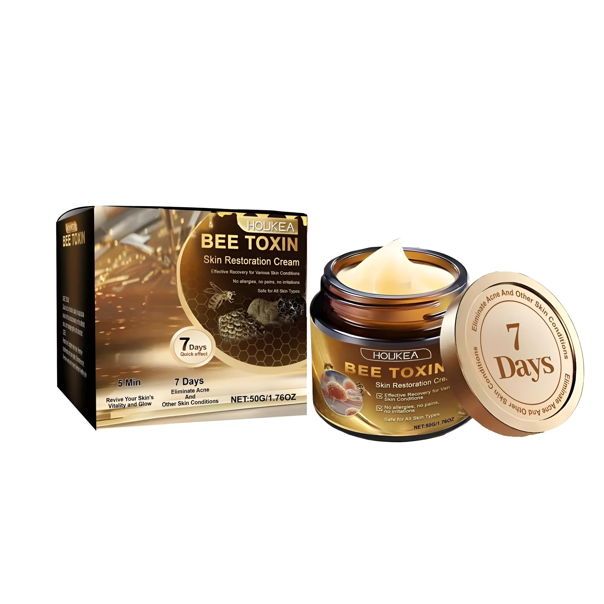 50g jar of bee venom and botulinum skincare cream with moisturising ingredients
