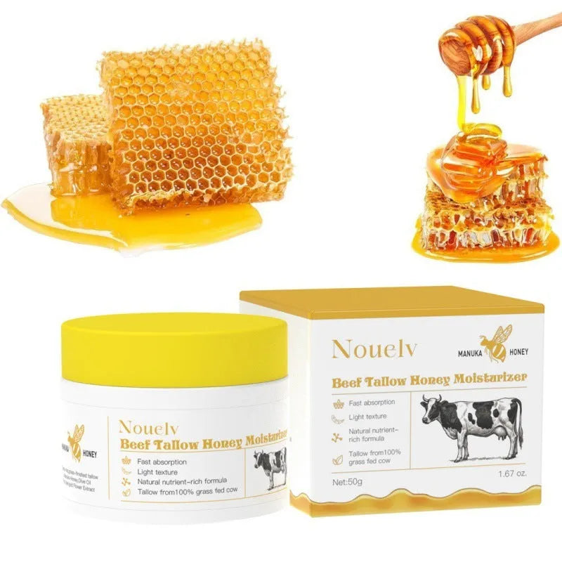 50g tub of honey tallow moisturising cream for dry and combination skin