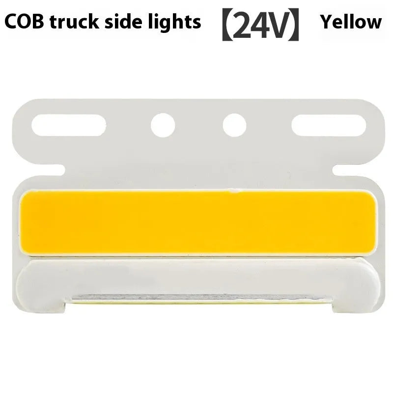 12V 24V aluminium alloy COB LED truck side light and grounded tyre light in multiple colours.