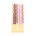 Plastic biscuit-themed fountain pen with 15cm black gel ink body and 0.38mm tip