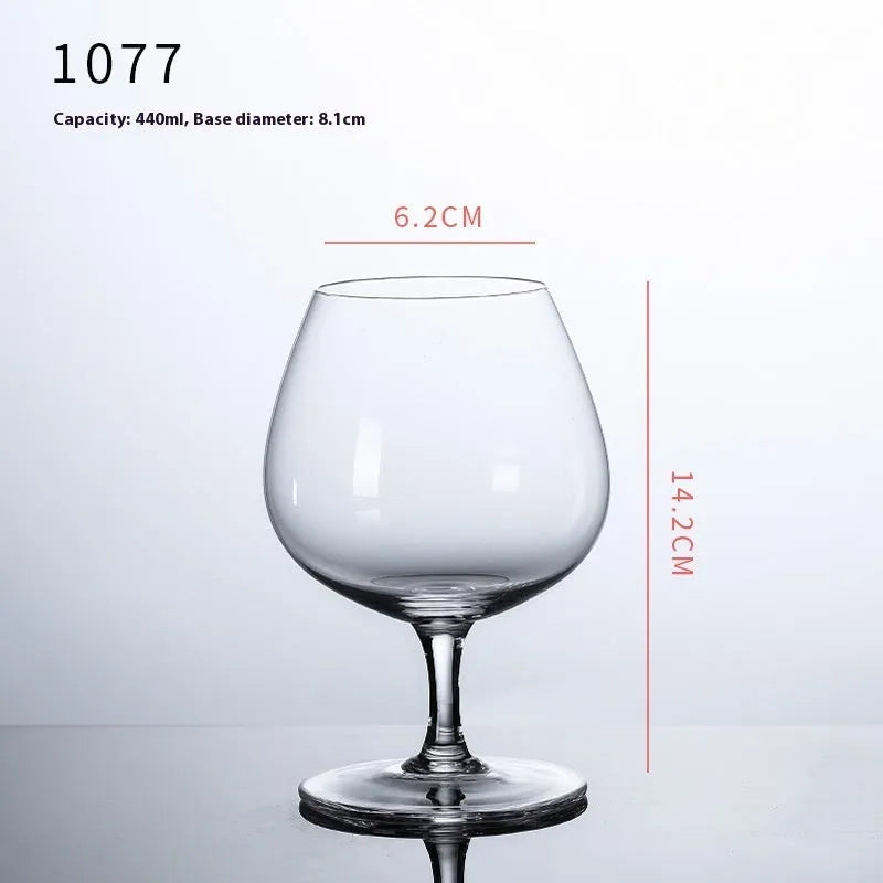 440ml low foot spirits glass with simple Nordic style, made from glass for brandy and wine