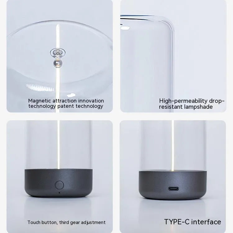 Type-C rechargeable LED camping light with flexible filament and transparent cover