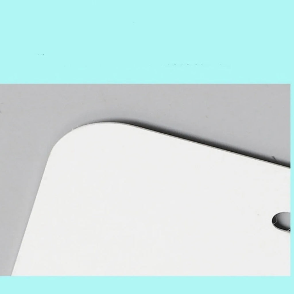 White aluminium sheet licence plate consumables with 30.3x15cm dimensions and multiple thickness options