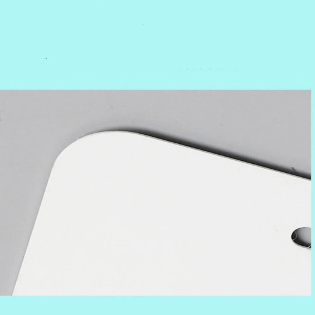 White aluminium sheet licence plate consumables with 30.3x15cm dimensions and multiple thickness options