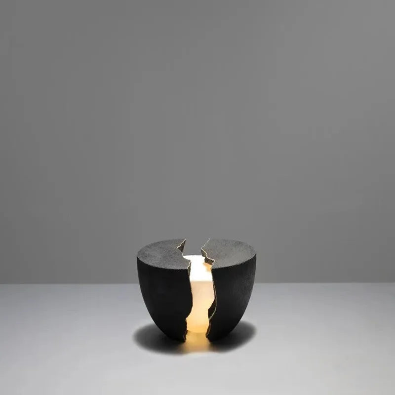 Designer minimalist art music table lamp with LED 4000K, resin natural sand base, 130x70mm, modern simplicity style, US plug
