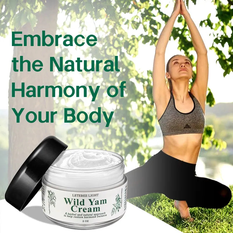 White tub of wild yam cream moisturising face cream 2 OZ with herbal extract label
