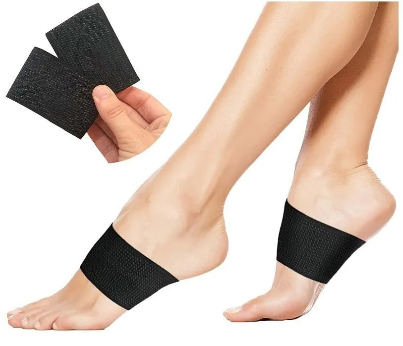 Elastic foot bandage cover with heart pad design for arch support