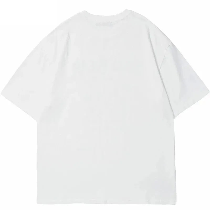 Men's loose black cotton T-shirt with Y2G vicinity printing in artistic retro Chinese style