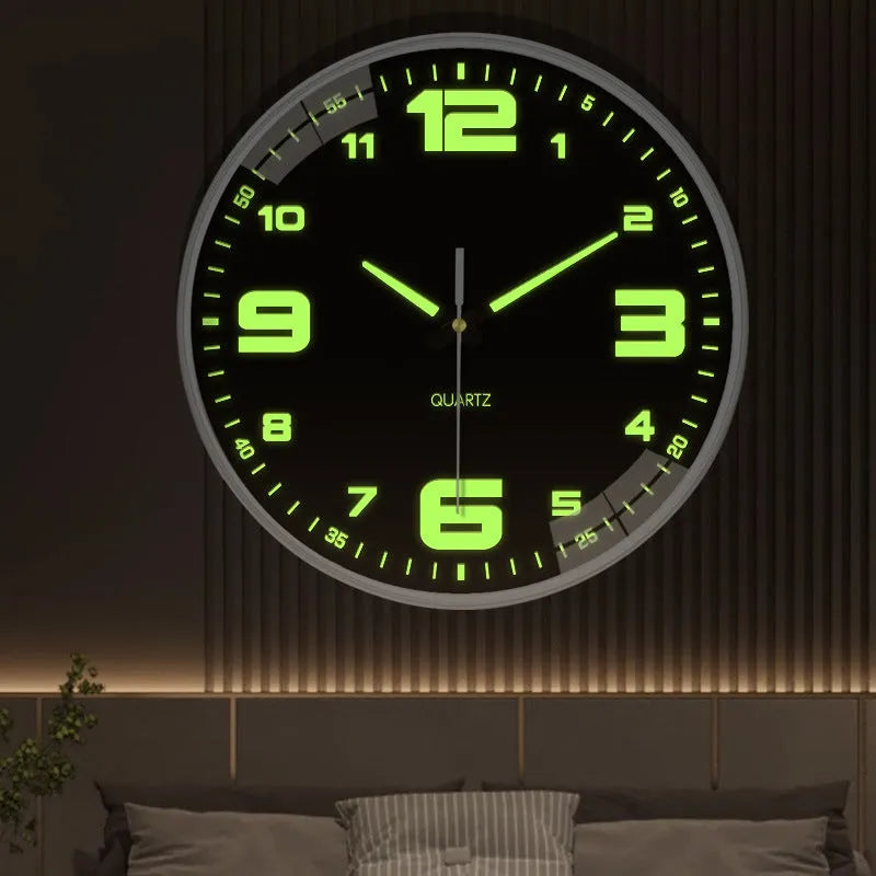 8 inch diameter luminous wall clock with modern plastic shell in colour option YG010.