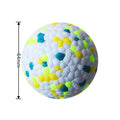 Green dog molars pet toy ball with corn grain texture for tooth cleaning, made from durable TPU