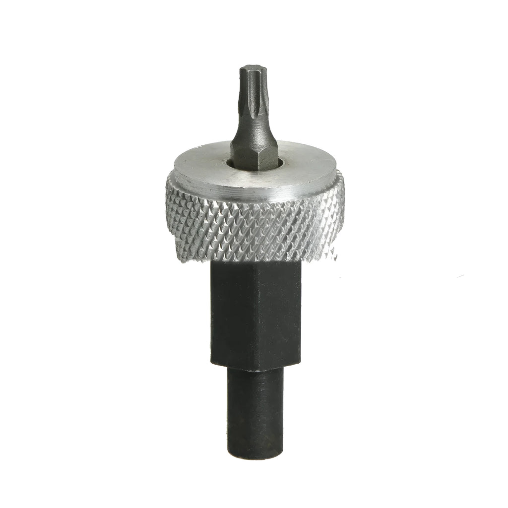 Ignition module clamping wrench with knurled aluminium knobs on a carbon steel handle.