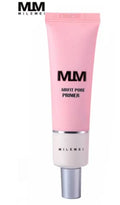 Pink cream before makeup face primer in tube packaging, brightening skin tone and creating invisible pores.
