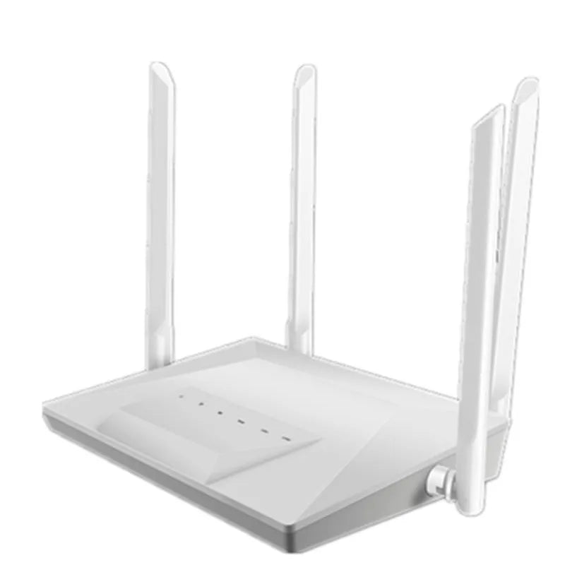 White compact 300Mbps 2.4G wireless router home card with LTE support, 86.5mm cube size