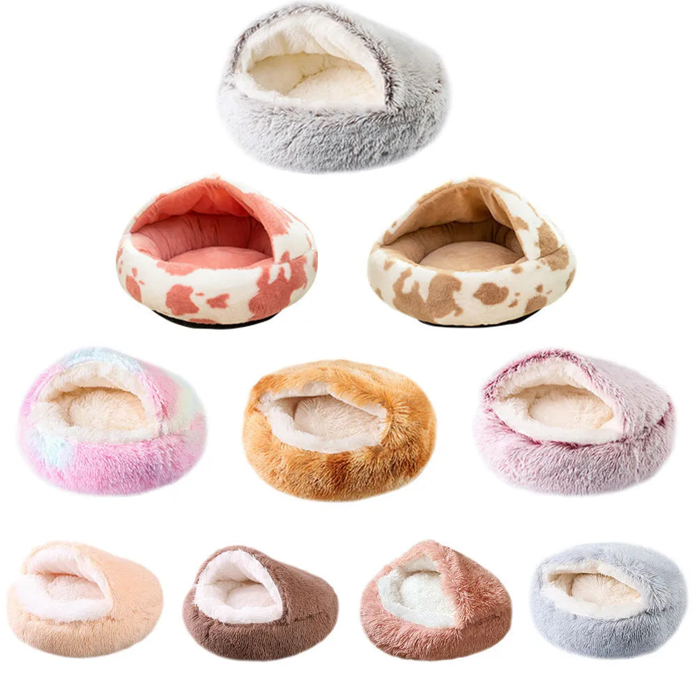 Waterproof cloth dog kennel with semi-surrounded design and removable floor mat in gradient colour
