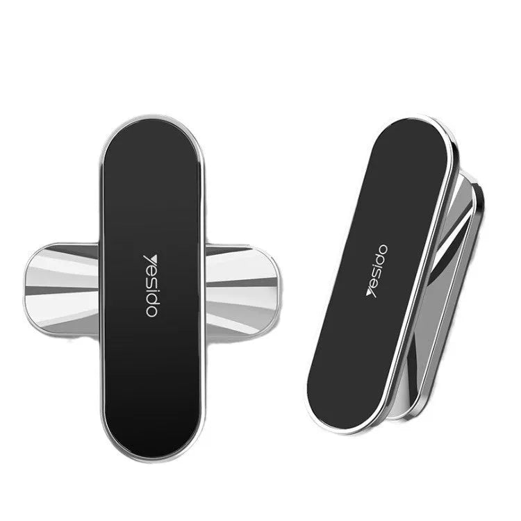 360 degree rotary magnetic adhesive car phone holder in black and grey with zinc alloy and N50 magnet