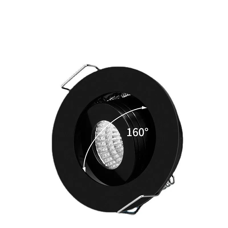 LED mini spotlight embedded concealed in ceiling with aluminium shell and tri-colour dimming