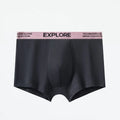 Men's cotton mid waist underwear in a two-tone colour on a grey background.