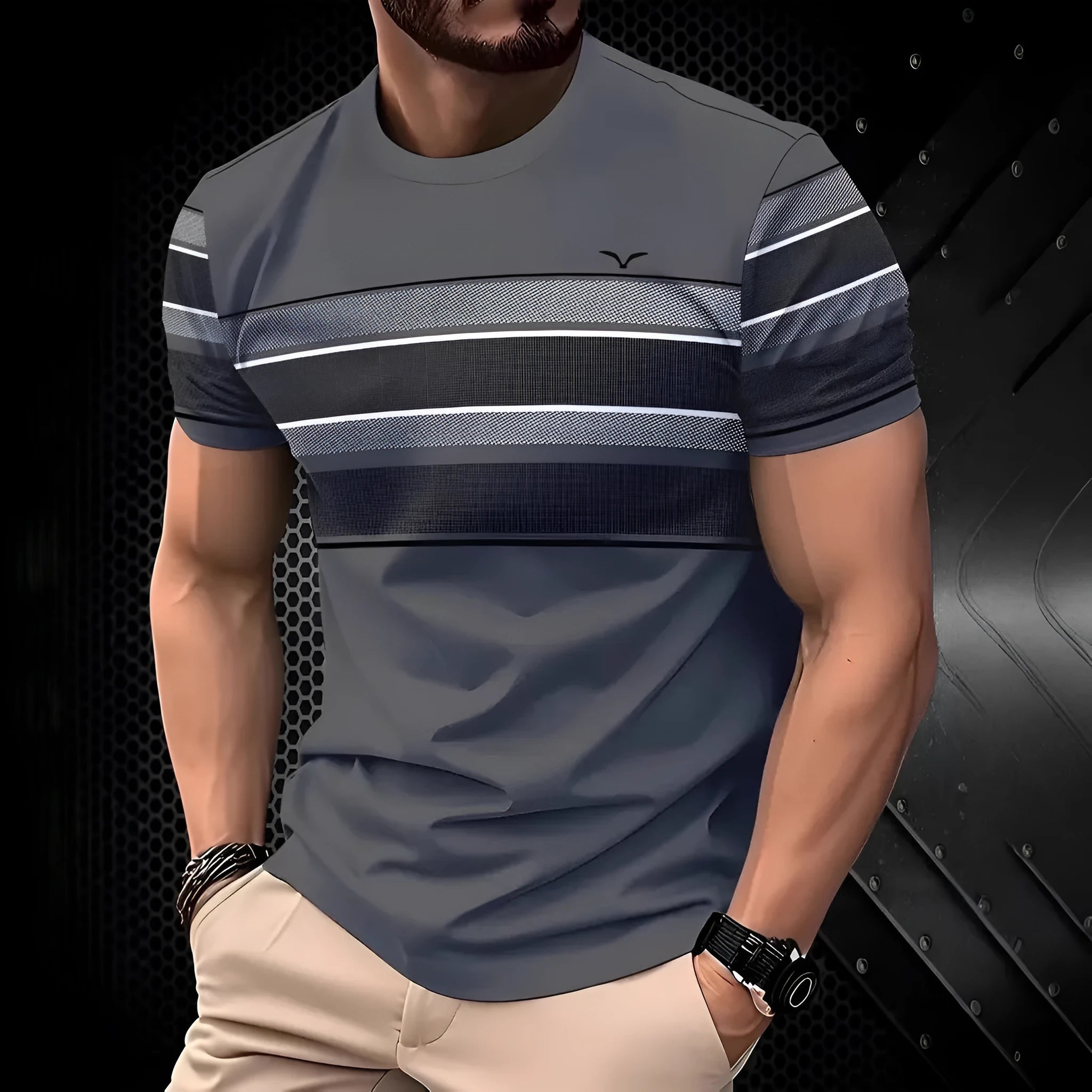 Men's loose fit casual t-shirt in polyester fabric available in multiple colours