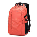 18-inch plaid pattern computer backpack with curved shoulder strap in blue, black, grey, or orange