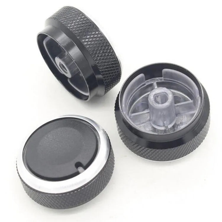 Three black aluminium alloy air conditioning knobs for Chevrolet Lefeng and Lechi vehicles.