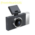 Wi-Fi enabled three-lens driving recorder with 3-inch screen and push-button controls