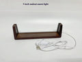 Wooden U-shaped luminous acrylic rack photo frame desk calendar lamp holder with warm light and beech wood base