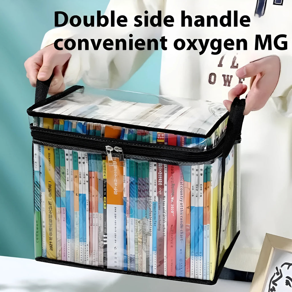 Large white or black foldable PVC buggy bag with transparent sides and a sealed cover.