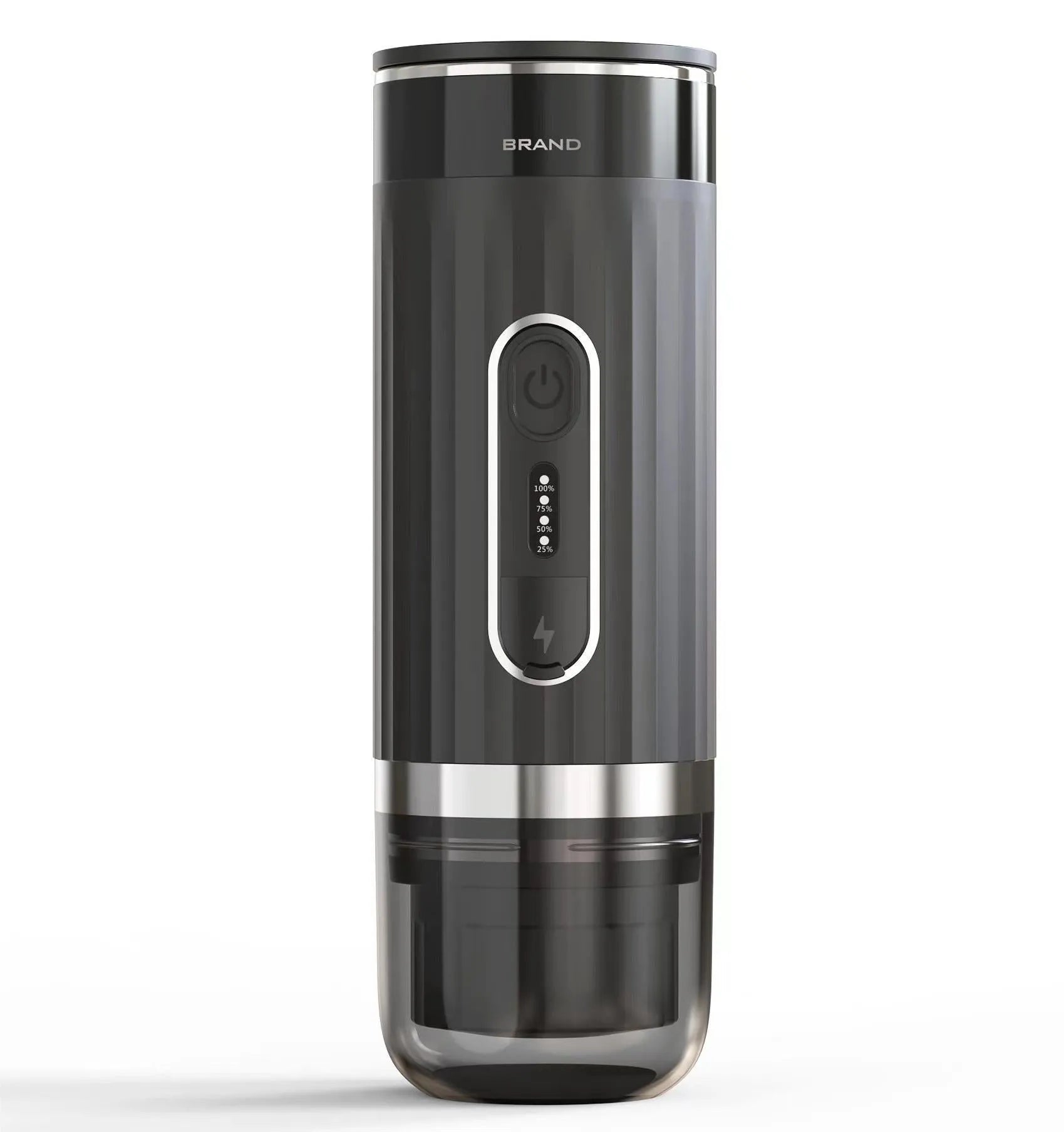 Black portable K CUP coffee machine for vehicle and outdoor use