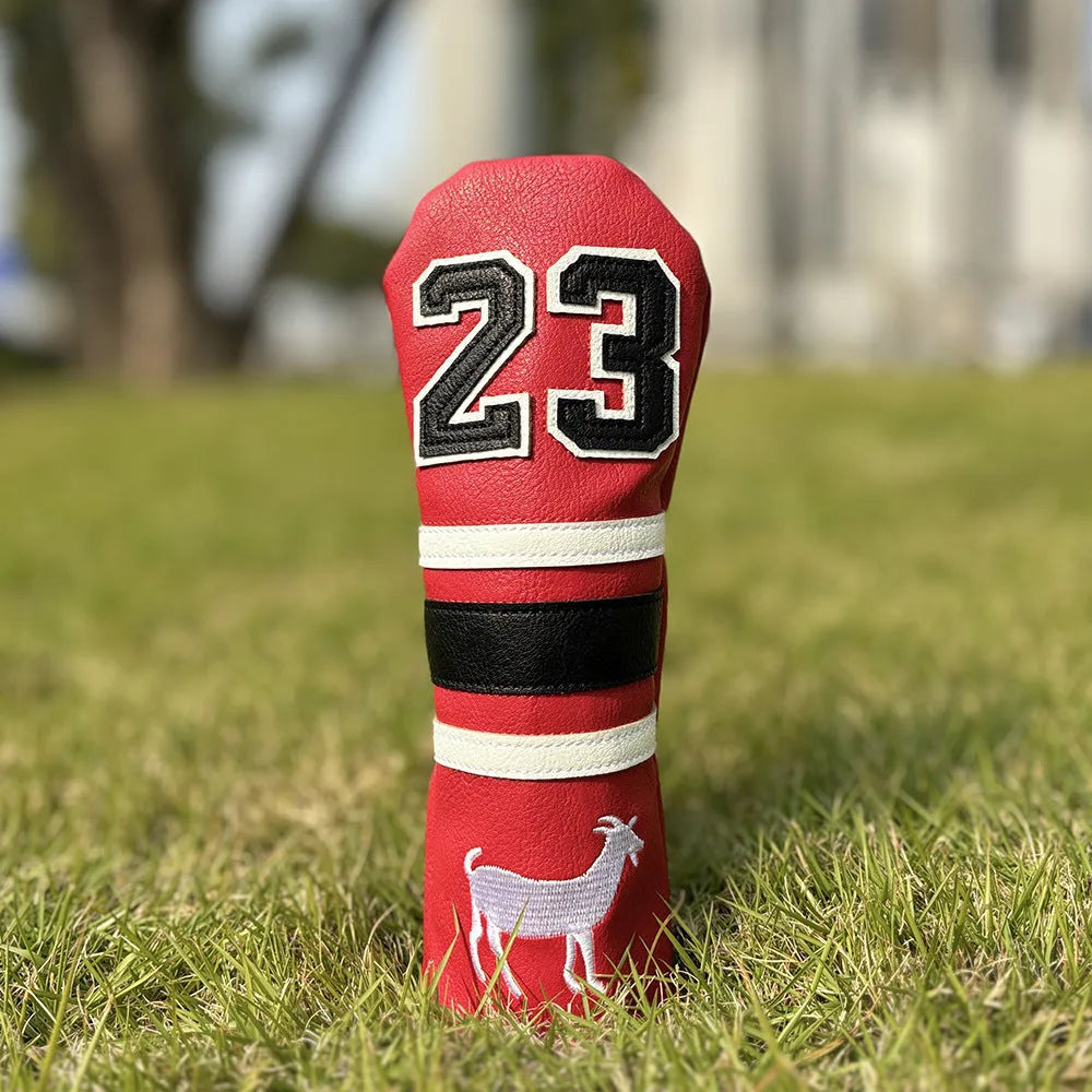 A PU golf club sleeve in a choice of colours, designed to fit over wooden pole sets and a square putter iron head.