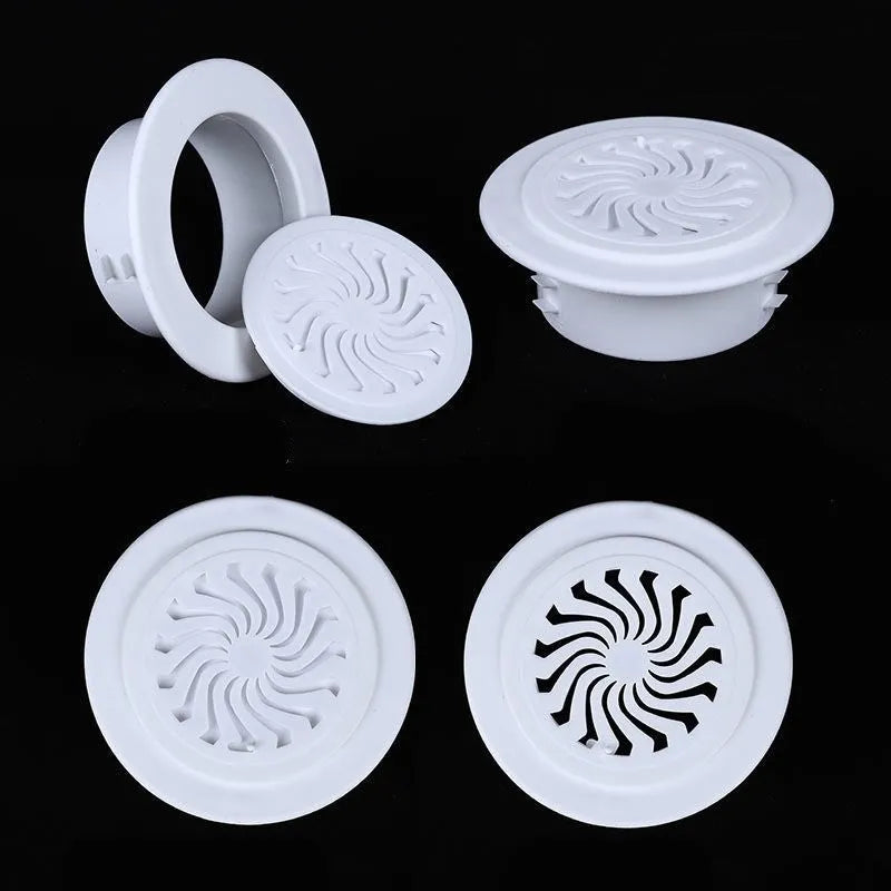 Plastic air-conditioning hole cover kit with multiple size options for wall penetration sealing