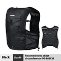 Nylon outdoor climbing water bag backpack in black with 5-litre capacity