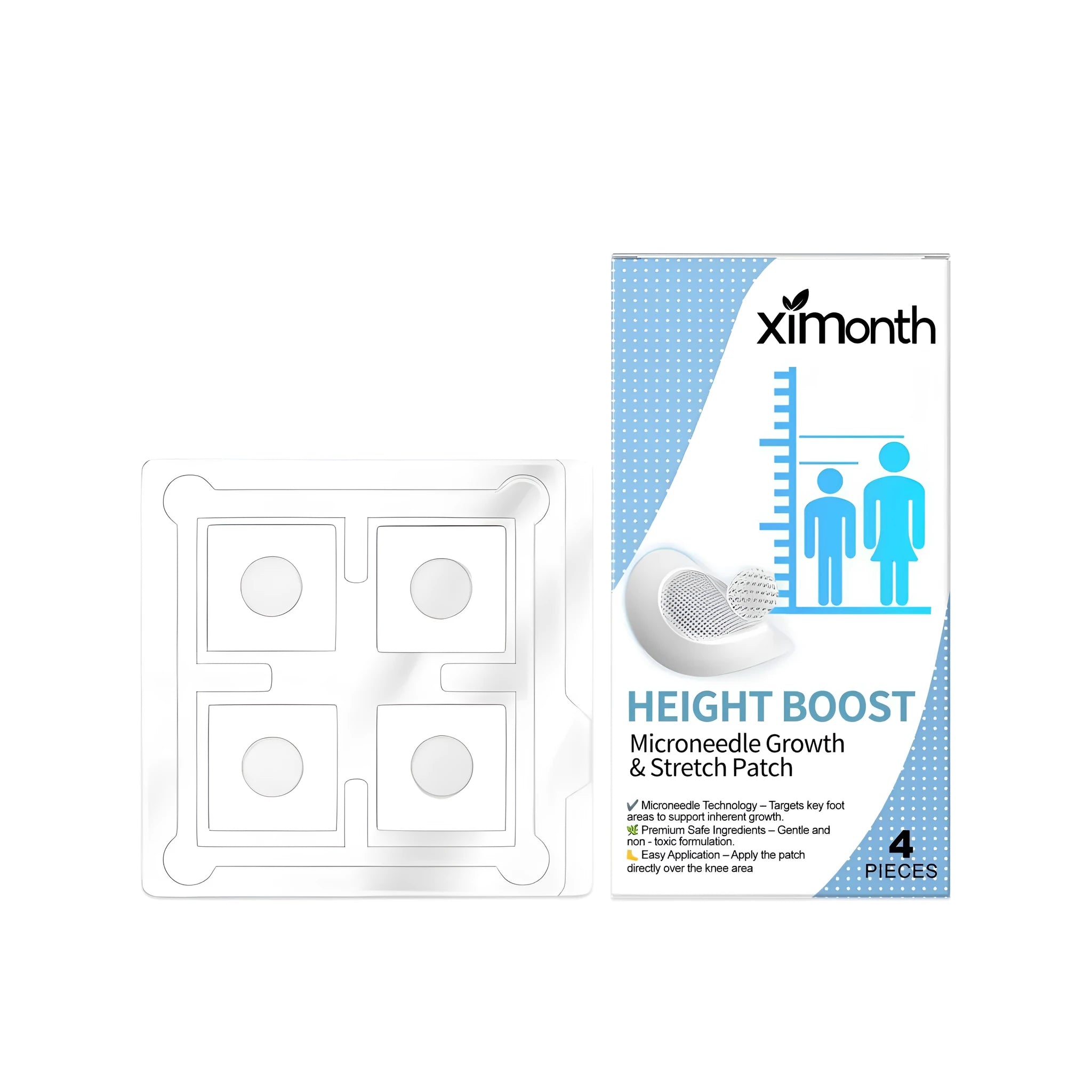 Healthy Bone Care Micro Needle Patch pack showing four individual herbal patches