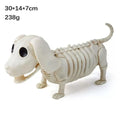 Plastic American-style animal skeleton Halloween decorations featuring bat, bear, cat, cattle, duck, fish, flying dragon, scorpion, small wax dog, snake, and spider