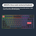 Ajazz AK832PRO green mechanical keyboard with colour screen and 81 PBT keycaps.