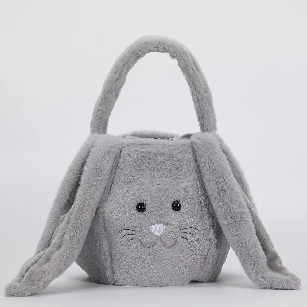 Cotton Easter bunny basket bucket headband in one size, available in white, pink, coffee, and grey colours