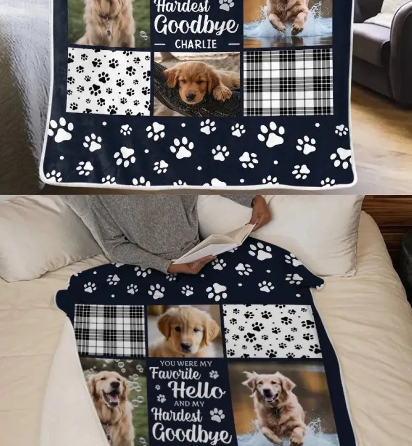 White super soft flannel pet dog blanket shown in three size options for beds and crates