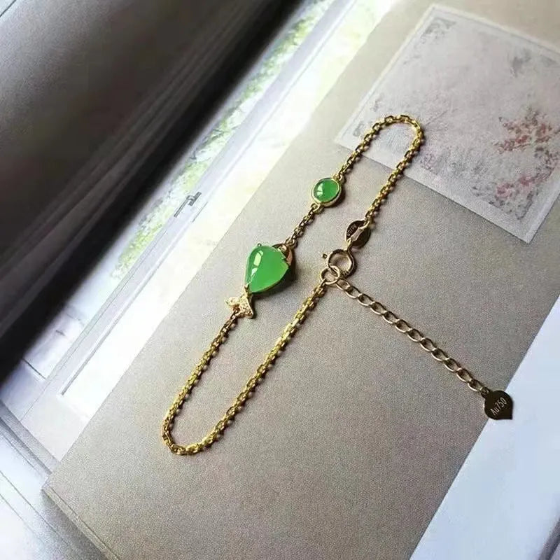 Electroplated yellow gold copper retro bracelet with adjustable unisex design
