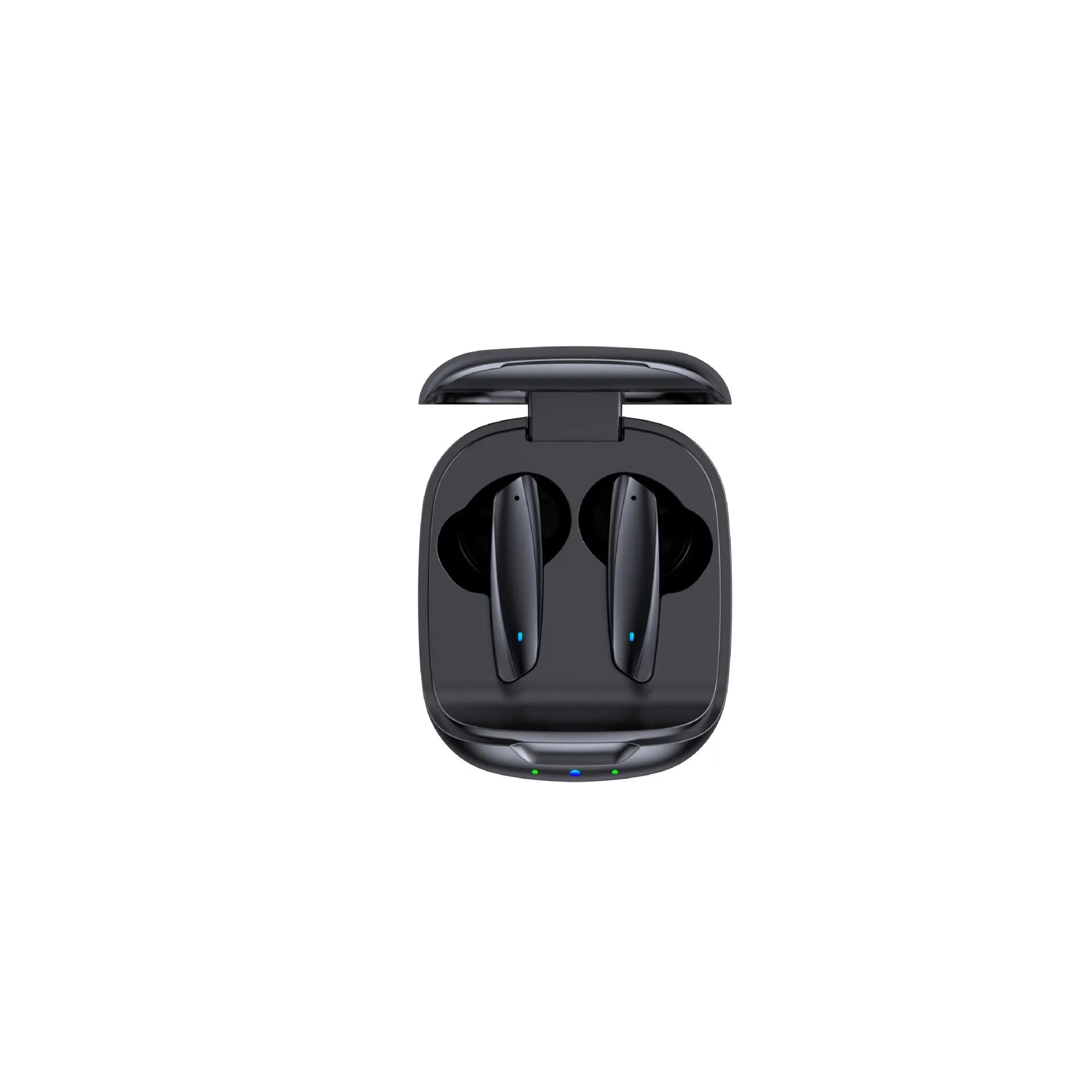 Black and white TWS Bluetooth 5.1 wireless in-ear headphones with USB charging case