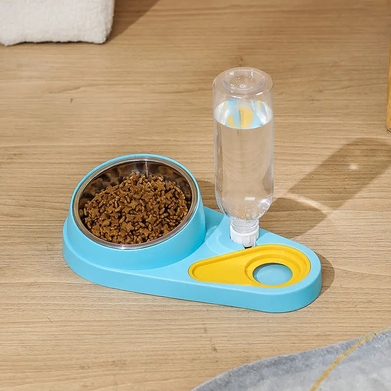 Pet bowl water fountain for cats in blue colour automatic feeding tableware