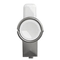 2-in-1 magnetic wireless charger for Apple Watch in white with USB and Type-C interfaces, compact and portable