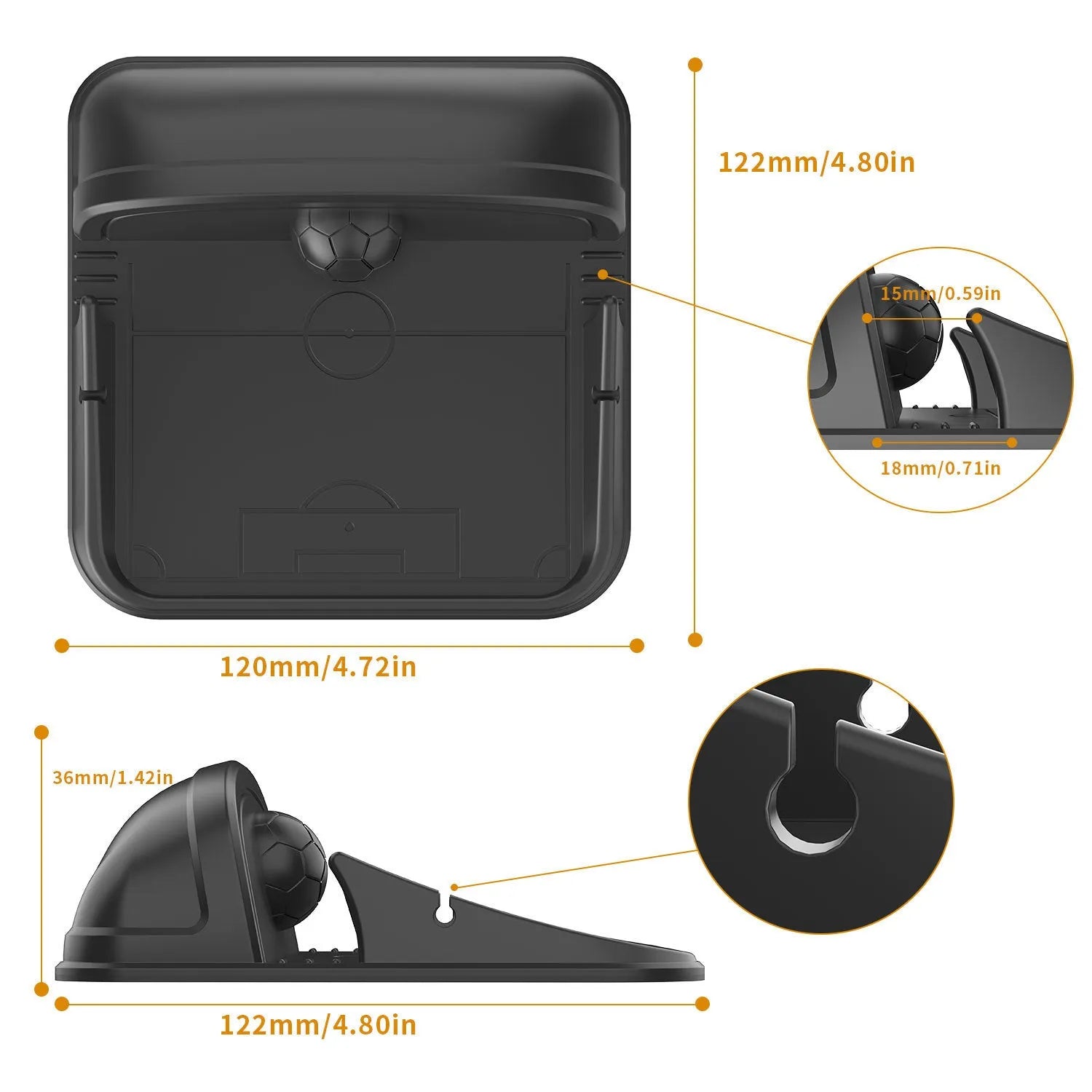 Peak-X5 silicone phone holder for car and desktop with common node design