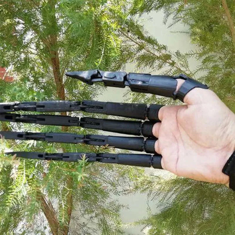 Halloween finger decoration props set - black and white latex paws on fingers