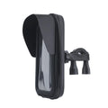 Waterproof cycling phone bag bracket mounted on bicycle handlebars with 6.5 inch capacity