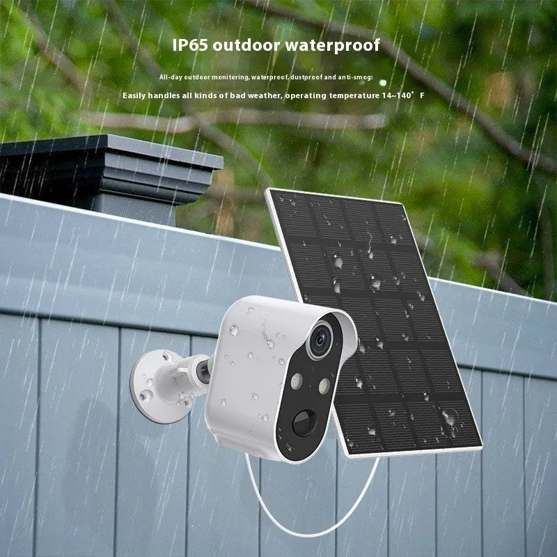 4G wireless security camera with solar panel for home monitoring system