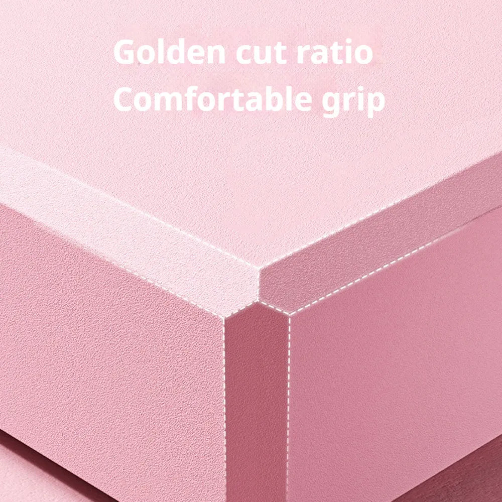 Solid colour EVA foam yoga block with hexagonal ridges for gym training